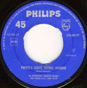 Pochette de Pappie’s grote sterke handen / ’k Zal geen traan om je laten de Zangeres Zonder Naam