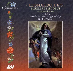 Pochette de Miserere mei Deus – Sacred Vocal Music de Leonardo Leo