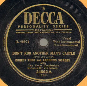 Pochette Don’t Rob Another Man’s Castle / I’m Biting My Fingernails and Thinking of You