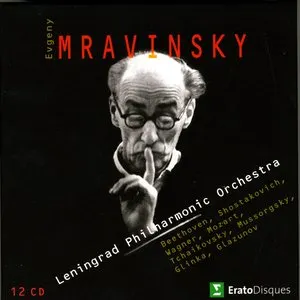 Pochette de Evgeny Mravinsky Conducts the Leningrad Philharmonic Orchestra de Yevgeny Mravinsky - St. Petersburg Philharmonic Orchestra