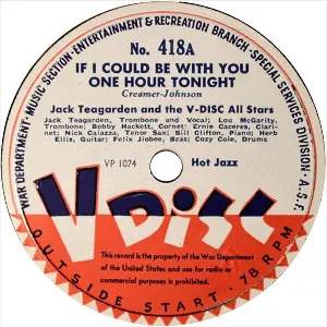 Pochette de If I Could Be With You One Hour Tonight / Sheik of Araby de The V‐Disc All Stars - Jack Teagarden