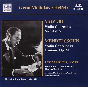 Pochette Mozart: Violin Concertos nos. 4 & 5 / Mendelssohn: Violin Concerto in E minor, op. 64
