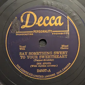 Pochette de Say Something Sweet to Your Sweetheart / You Were Only Fooling (While I Was Falling in Love) de The Ink Spots