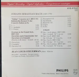 Pochette de Italian Concerto, BWV 971 / French Overture, BWV 831 / 4 Duets, BWV 802-805 de Johann Sebastian Bach