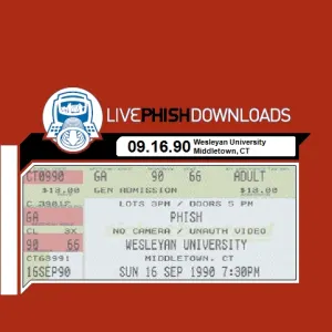Pochette de 1990-09-16: Wesleyan University, Middletown, CT, USA de Phish