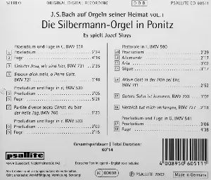 Pochette Die Silbermann-Orgel in Ponitz