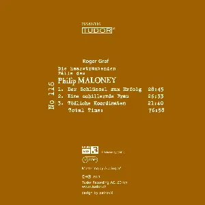 Pochette de Die haarsträubenden Fälle des Philip Maloney, N° 116 de Roger Graf