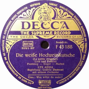 Pochette de Die weiße Hochzeitskutsche de Lys Assia