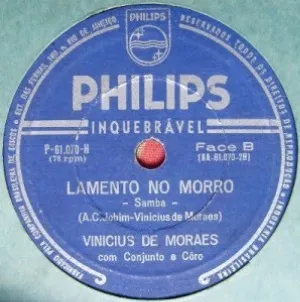 Pochette de Água de beber / Lamento no morro de Vinicius de Moraes