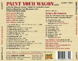 Pochette Paint Your Wagon (1951 original Broadway cast) / Lyrics by Lerner (Selections)
