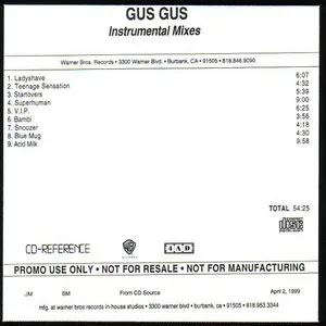 Pochette de Instrumental Mixes de GusGus