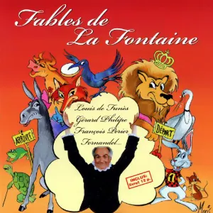 Pochette Les Fables de La Fontaine par Louis de Funès, Fernandel et Gérard Philipe
