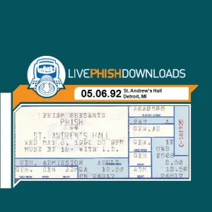 Pochette de 1992-05-06: St. Andrew's Hall, Detroit, MI, USA de Phish