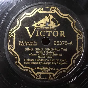 Pochette de Sing, Sing, Sing / Shoe Shine Boy de Fletcher Henderson and His Orchestra