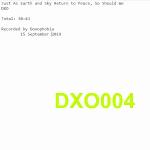 Pochette de Just As Earth and Sky Return to Peace, So Should We de Doxophobia