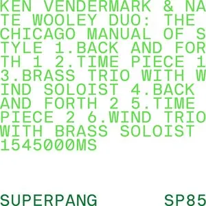 Pochette de The Chicago Manual of Style de Nate Wooley - Ken Vandermark
