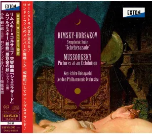 Pochette de Rimsky-Korsakov: Symphonic Suite ''Scheherazade'', Mussorgsky: Pictures at an Exhibition, Suite de Nikolai Rimsky‐Korsakov - Ken-Ichiro Kobayashi - Modest Mussorgsky - London Philharmonic Orchestra