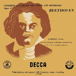 Pochette de Violin Concerto de Ludwig van Beethoven - London Symphony Orchestra - Alfredo Campoli - Josef Krips