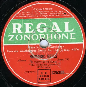 Pochette de Wedding Bells / Murrumbidgee Blues de Buddy Williams