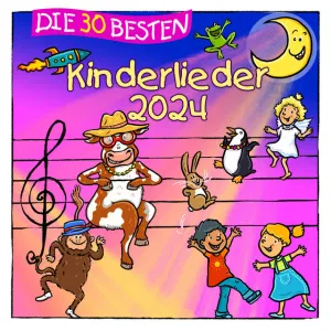 Pochette de Die 30 besten Kinderlieder 2024 de Simone Sommerland, Karsten Glück und die Kita-Frösche