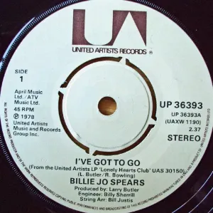 Pochette de I've Got to Go / There's More to a Tear (That Meets the Eye) de Billie Jo Spears