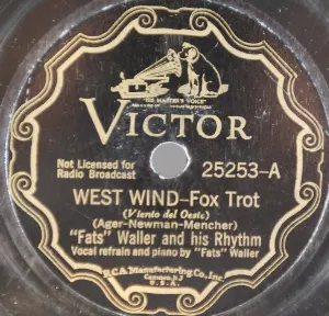 Pochette de West Wind / Sing an Old Fashioned Song de Fats Waller and His Rhythm