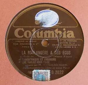 Pochette de La boulangère a des écus / Air du Devin de village de Jacques Offenbach - Reynaldo Hahn