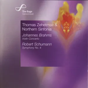 Pochette de Brahms: Violin Concerto / Schumann: Symphony no. 4 de Thomas Zehetmair - Royal Northern Sinfonia