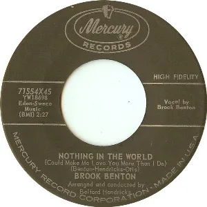 Pochette de Nothing in the World (Could Make Me Love You More Than I Do) / This Time of the Year de Brook Benton