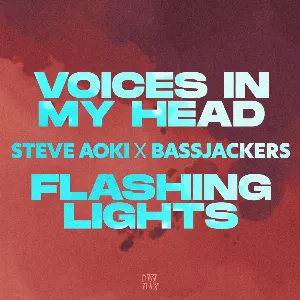Pochette de Voices in My Head / Flashing Lights de Bassjackers - Steve Aoki
