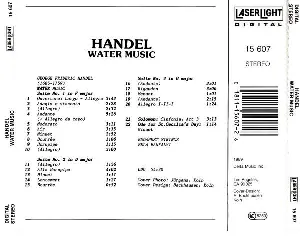 Pochette Handel Water Music Suites 1-3
