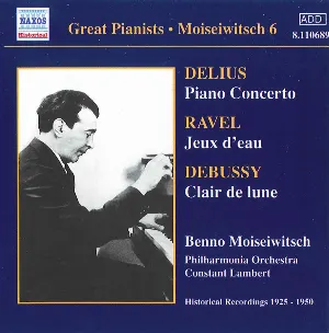 Pochette Delius: Piano Concerto / Ravel: Jeux d'eau / Debussy: Clair de lune