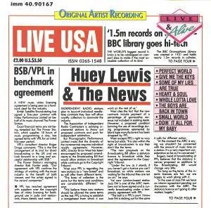 Pochette de Live USA de Huey Lewis and the News