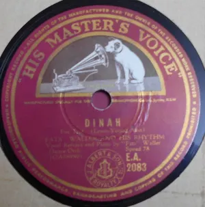 Pochette de Dinah / I Love to Whistle de Fats Waller and His Rhythm