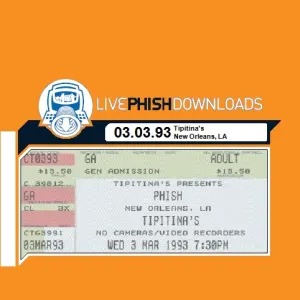 Pochette de 1993-03-03: Tipitina's, New Orleans, LA, USA de Phish