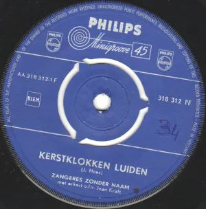 Pochette de Kerstklokken luiden / Moeders kerstfeest de Zangeres Zonder Naam