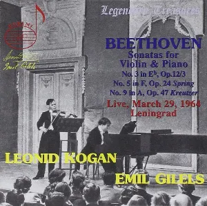 Pochette Sonatas for Violin & Piano - Live, March 29, 1964, Leningrad