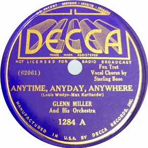 Pochette de Anytime, Anyday, Anywhere / Wistful and Blue de Glenn Miller and His Orchestra