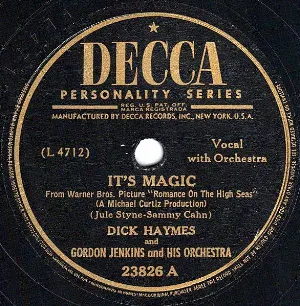 Pochette de It's Magic / It's You or No One de Gordon Jenkins & His Orchestra - Dick Haymes