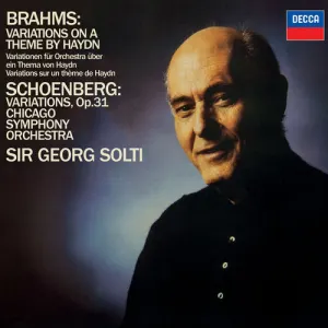 Pochette de Brahms: Variations on a Theme by Haydn / Schönberg: Variations, Op.31 de Sir Georg Solti - Chicago Symphony Orchestra - Arnold Schönberg - Johannes Brahms