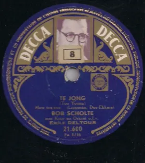 Pochette de Te jong / Eens bracht jij in mijn leven wat zonneschijn de Bob Scholte