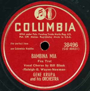 Pochette de Bambina Mia / Dear Old Southland de Gene Krupa and His Orchestra
