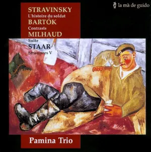 Pochette Stravinsky: L'Histoire du soldat / Bartók: Contrasts / Milhaud: Suite / Staar: Structures V