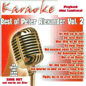 Pochette Best of Peter Alexander Vol. 2 - Karaoke