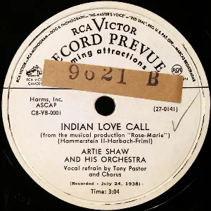 Pochette de Indian Love Call / Carioca de Artie Shaw and His Orchestra