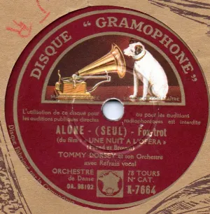 Pochette de The Music Goes Round and Around / Alone de Tommy Dorsey and His Orchestra