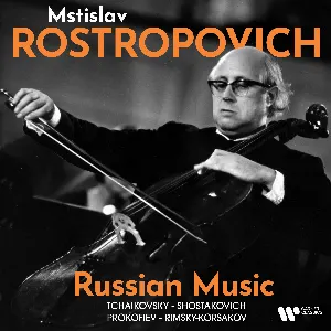 Pochette de Russian Music: Tchaikovsky, Prokofiev, Shostakovich, Rimsky‐Korsakov… de Sergei Prokofiev - Nicolai Myaskovsky - Sergei Rachmaninoff - Nikolai Rimsky‐Korsakov - Dmitri Shostakovich - Alexander Konstantinovich Glazunov - Pyotr Ilyich Tchaikovsky - Alexander Scriabin - Modest Mussorgsky - Igor Stravinsky - Mstislav Rostropovich
