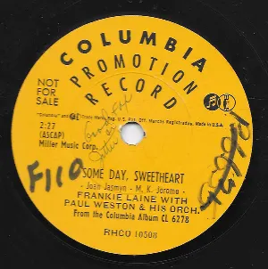 Pochette Some Day, Sweetheart / Willow Weep for Me