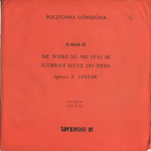 Pochette de Nie wierz mi, nie ufaj mi / Zgubiłam klucz do nieba de Anna Jantar