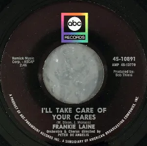 Pochette de I'll Take Care of Your Cares / Ev'ry Street's a Boulevard (In Old New York) de Frankie Laine